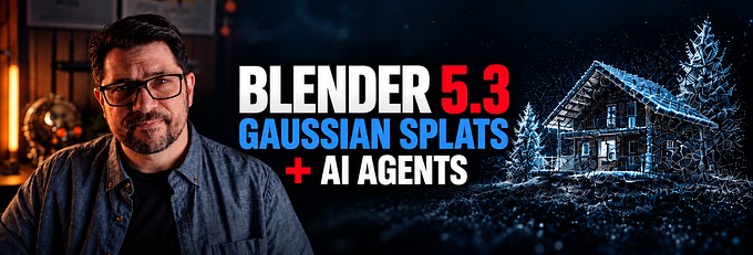 Blender 5.3 Gets Gaussian Splats + AI Agents Enter 3D